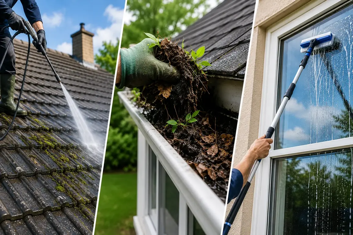 Roof, gutter and window cleaning
